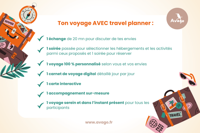 organisation vacances avec travel planner